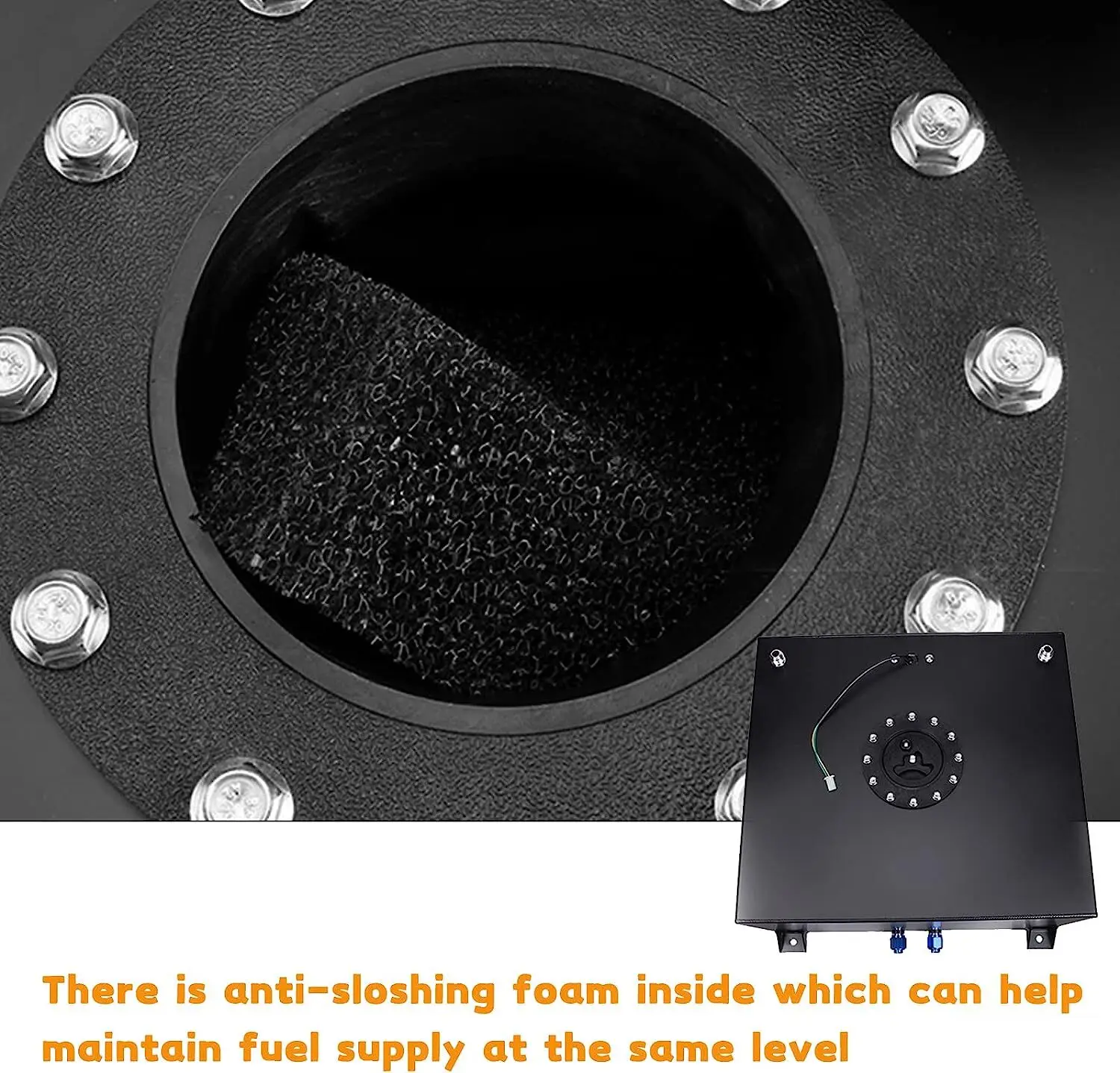 خزان خلية الوقود العالمي للسباق/الانجراف من الألومنيوم سعة 20 جالون + مرسل المستوى OC-1018