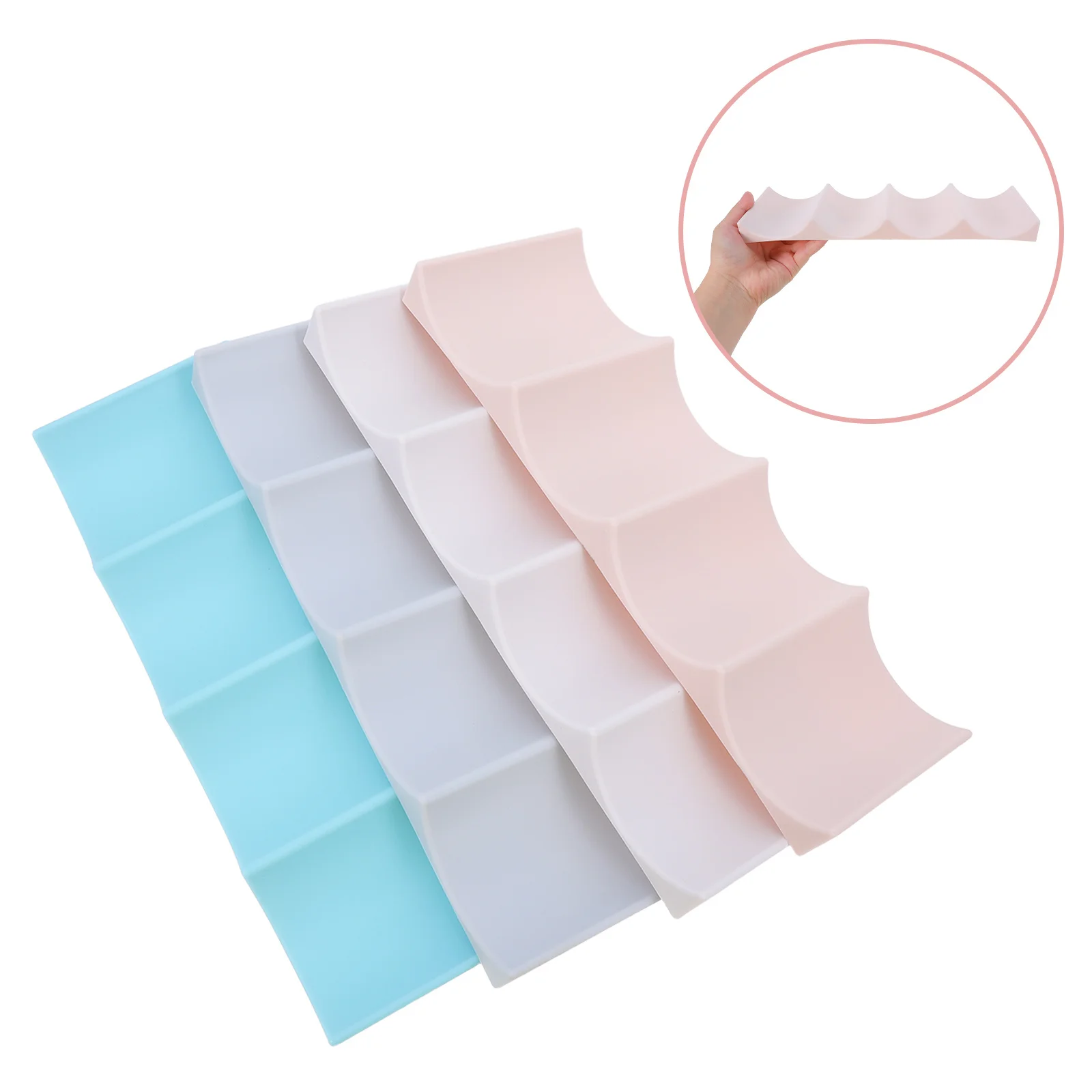 

4Pcs Plastic Wine Bottle Holder for Fridge Can Organizer Pantry Storage Rack Kitchen Beverage Display Stand Living Room Bottle