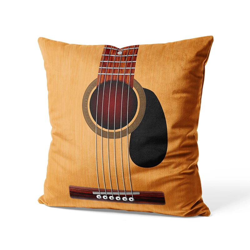 Aertemisi 18'' x 18'' Acoustic Guitar Square Throw Pillow Cushion Covers Cases Pillowcases 45cm x 45cm