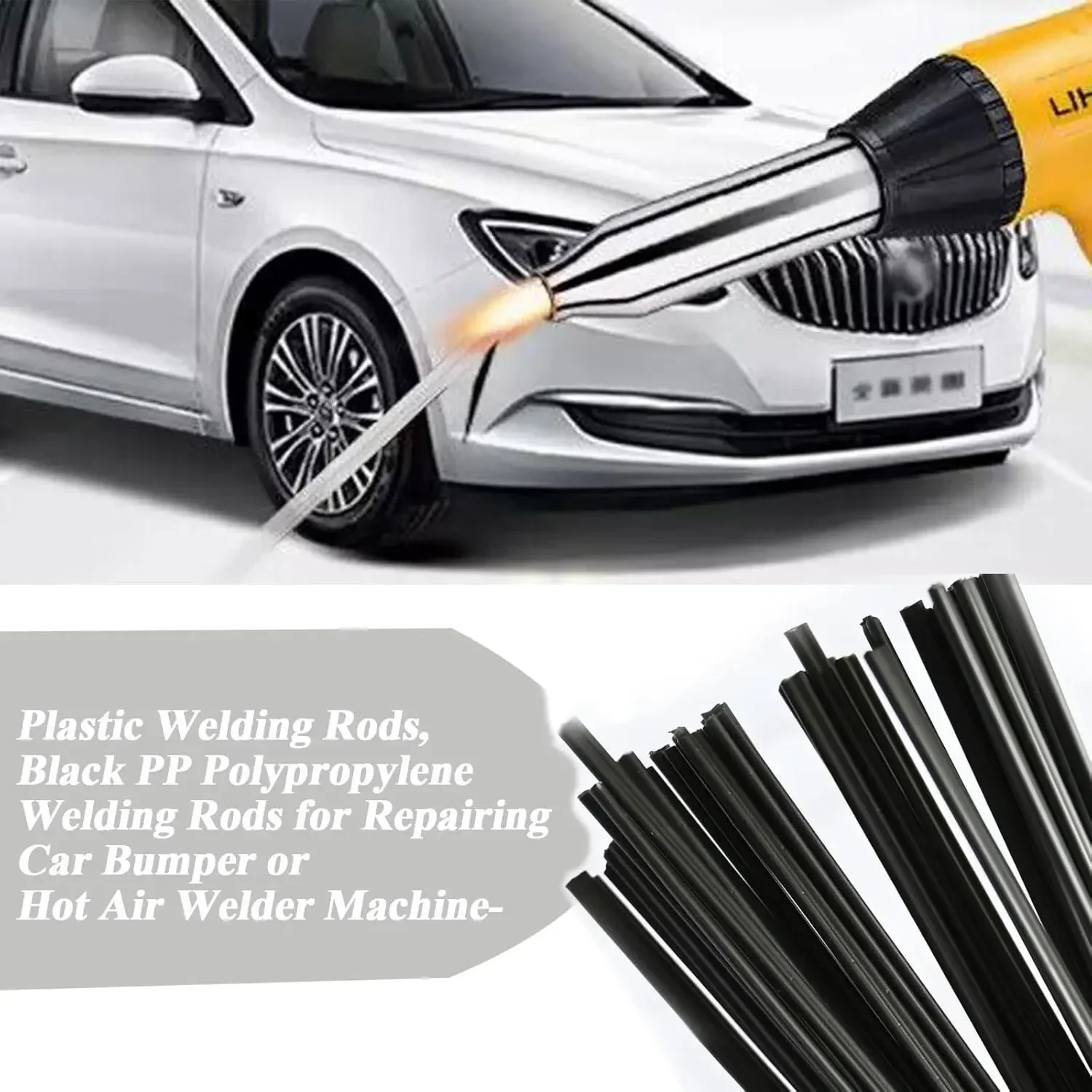 PP, ABS material three - color (50pcs) plastic welding rods, used for plastic repair of cars/kayaks.