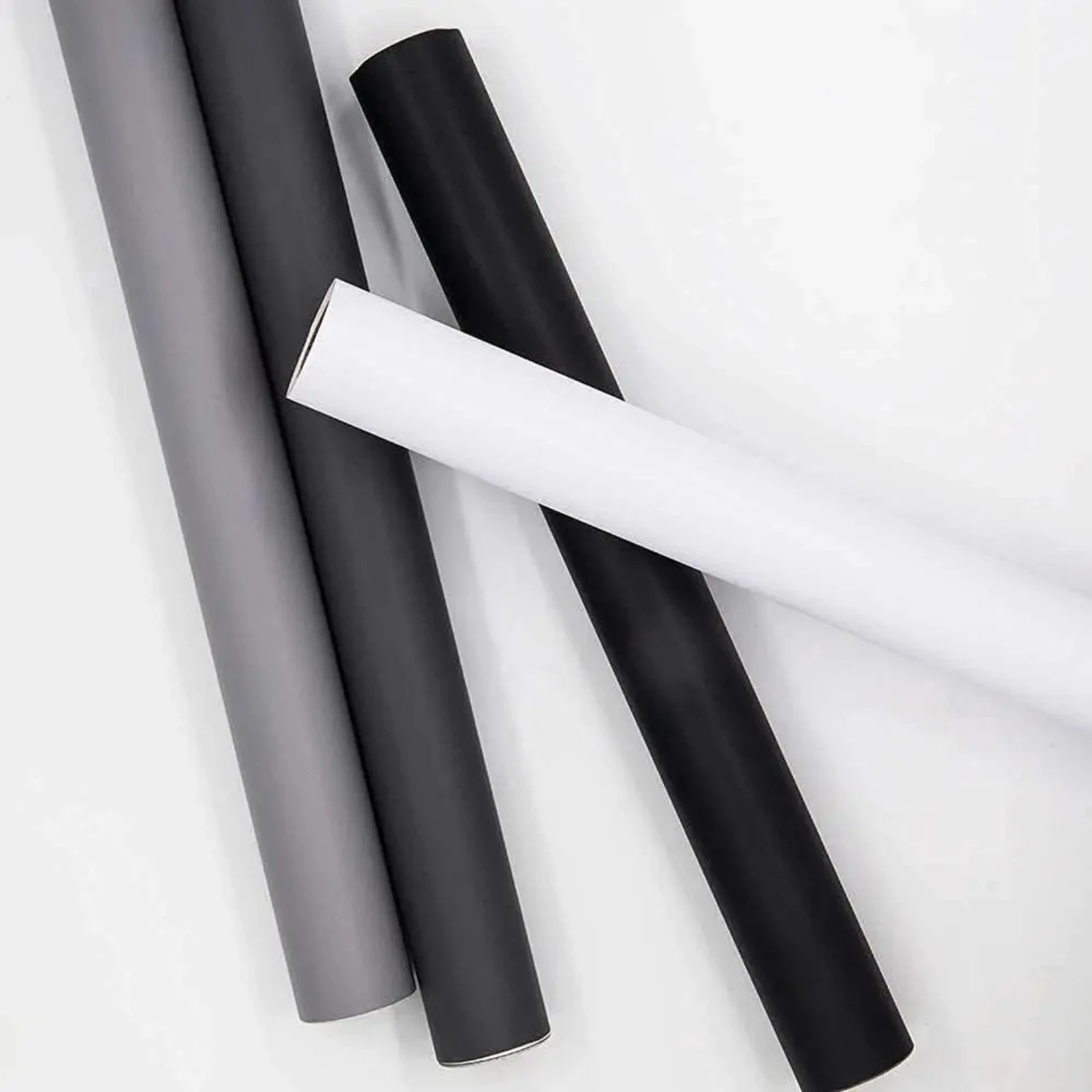 55cm Width Black Matte Self-Adhesive Film Thickened Sticker for Kitchen Cupboards Tables Wall DIY Renovation Furniture Wallpaper