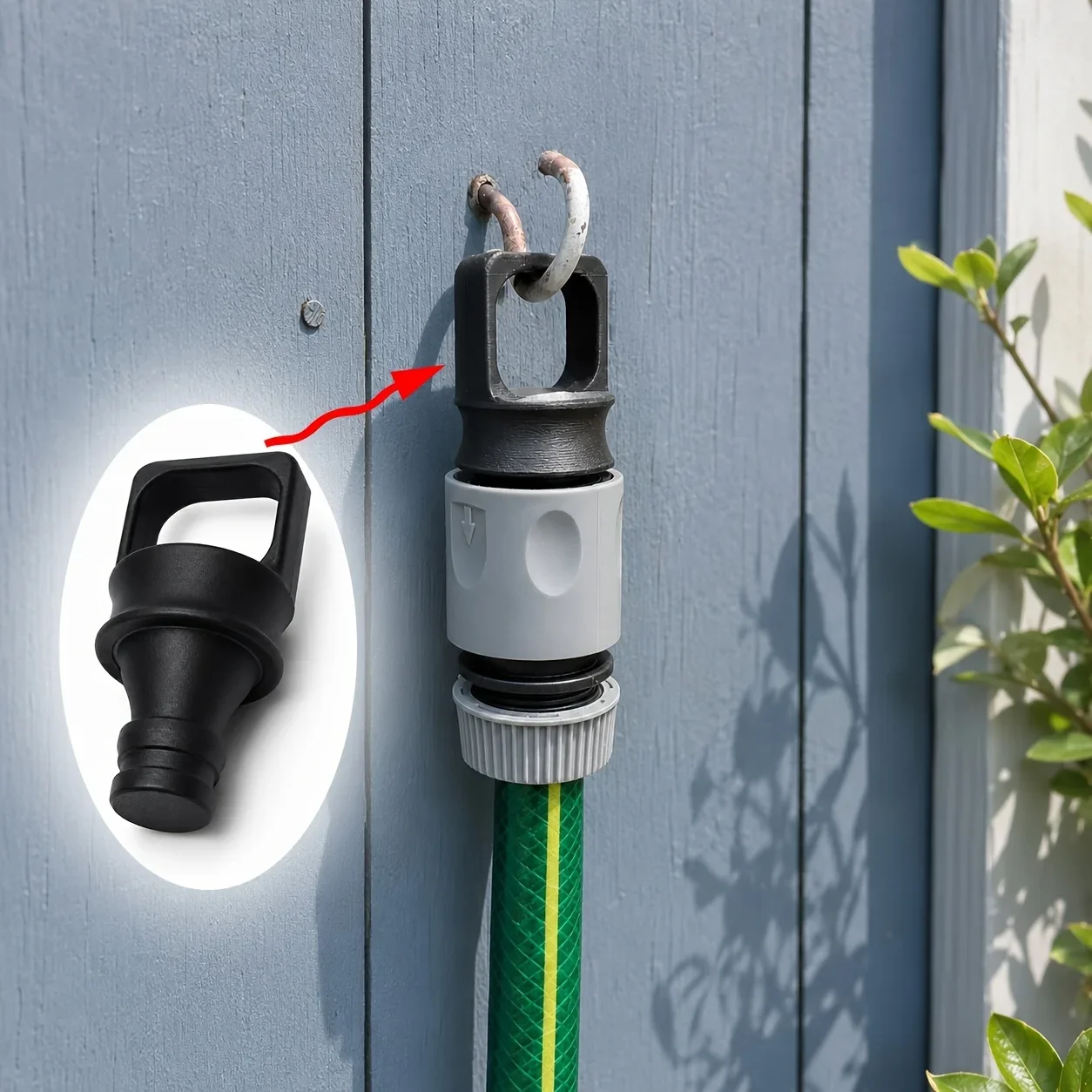 1/4pcs 3D Printed Hook Hose End Cap Dustproof Design Protects Hose for Practical Garage Arrangement