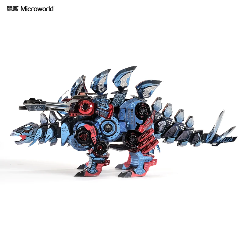 Microworld Stegosaurus model kits DIY laser cutting Jigsaw puzzle model 3D metal Puzzle Toys for Children Gift