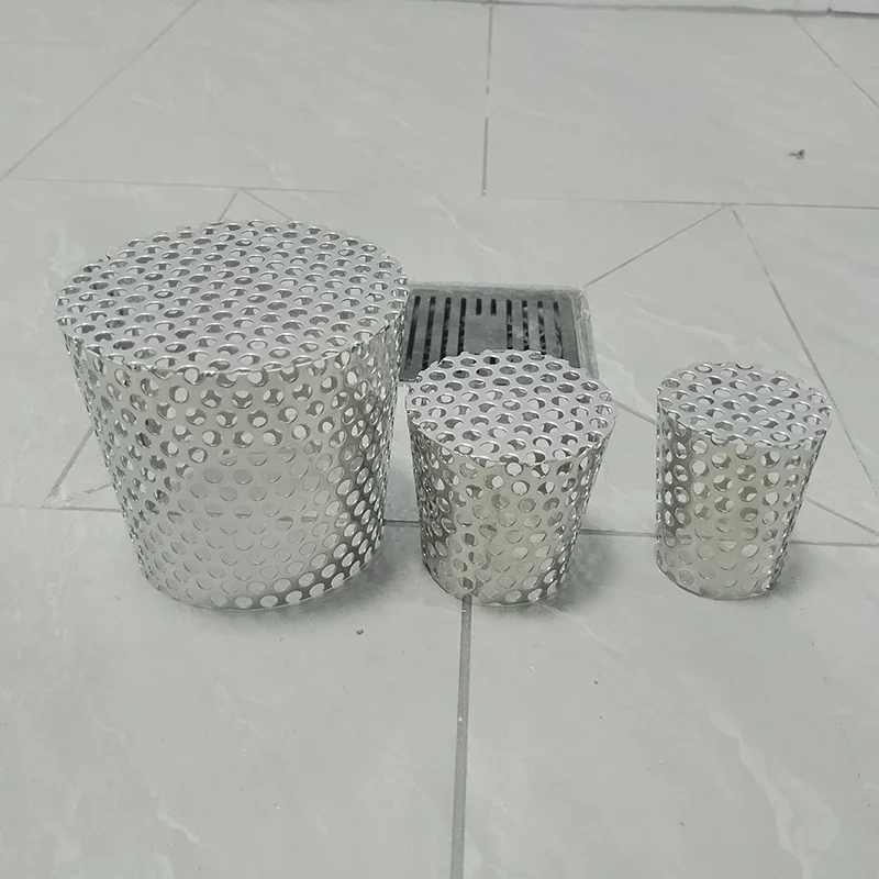 304Stainless Steel Kitchen Sink Filter Screen Thickened Hand Welded Cone-Shaped Floor Drain Filter Impurities High Flow Water