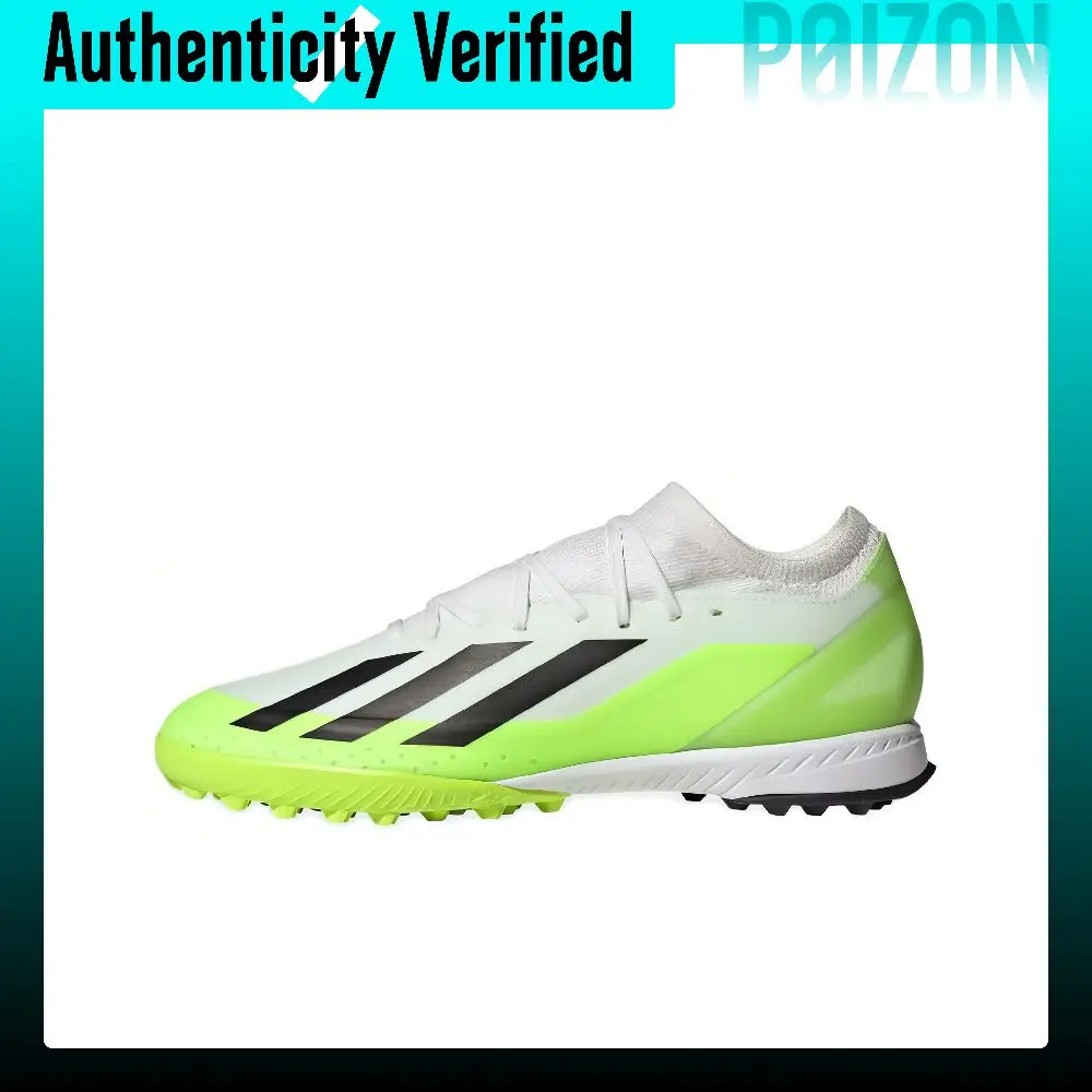 Adidas X Crazyfast.3 TF Turf PU Leather Soccer Shoes Unisex Green Black White ID9337