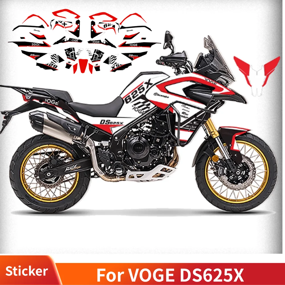 

For VOGE DS625X Motorcycle Body Sticker Set PVC Protection Decal Kit Waterproof and Anti-Scratch Easy Peel and Apply Design