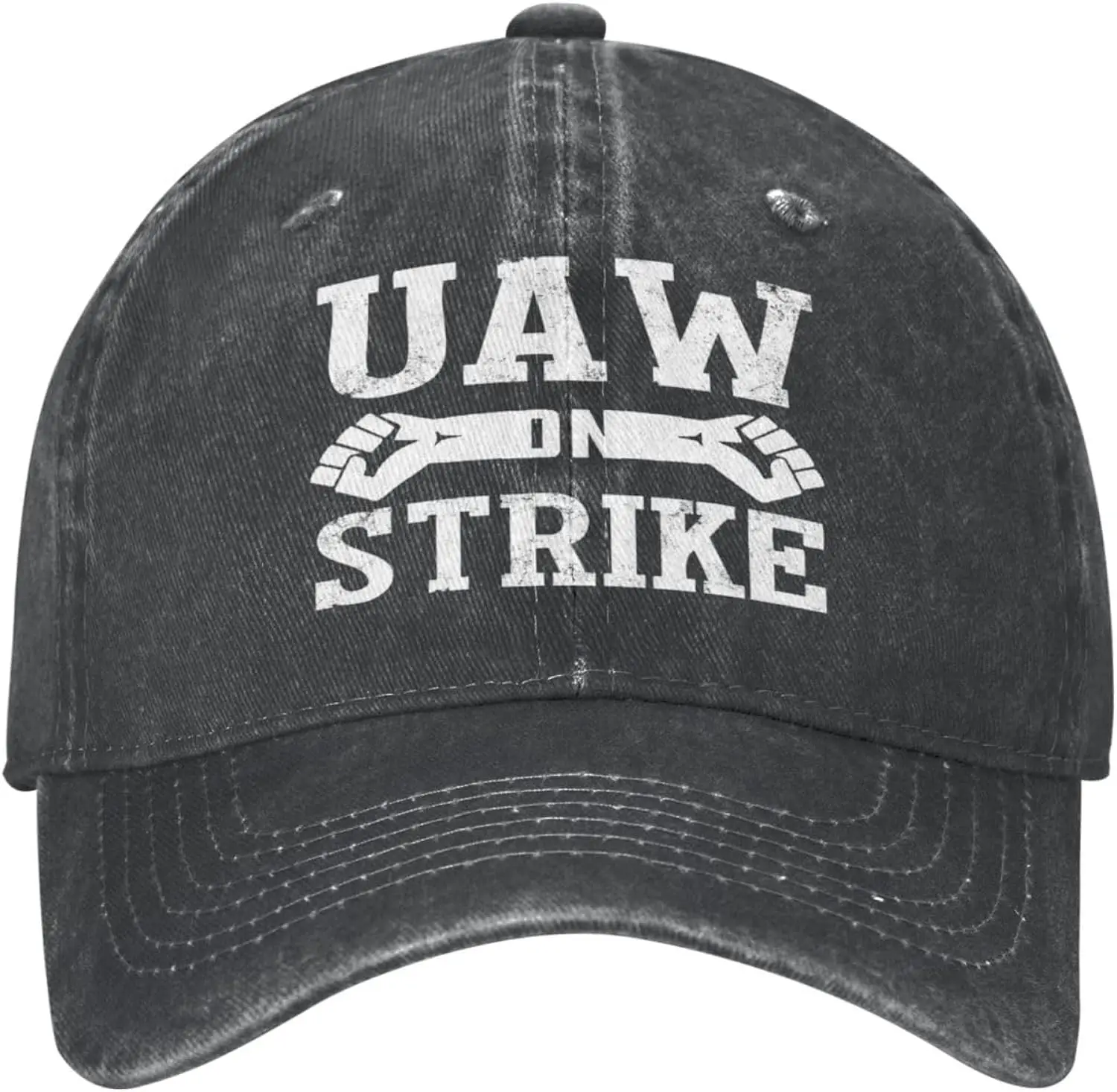 Striking UAW Strike United Auto Workers Picket Sign Hat Low Profile Caps Adjustable Strap for Men Women