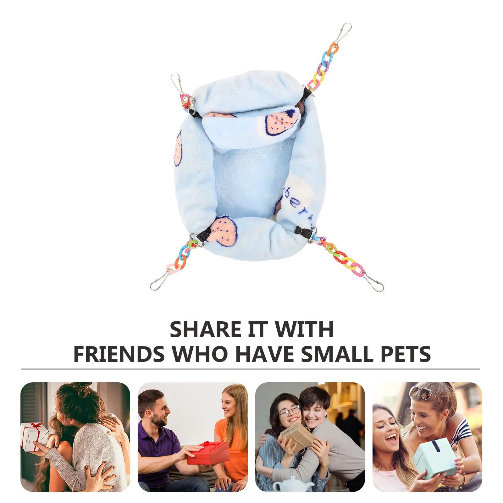 

Hammock Colorful Hanging Nest Pet for Cage Hamster Bed Accessory Blue Pets Accessories