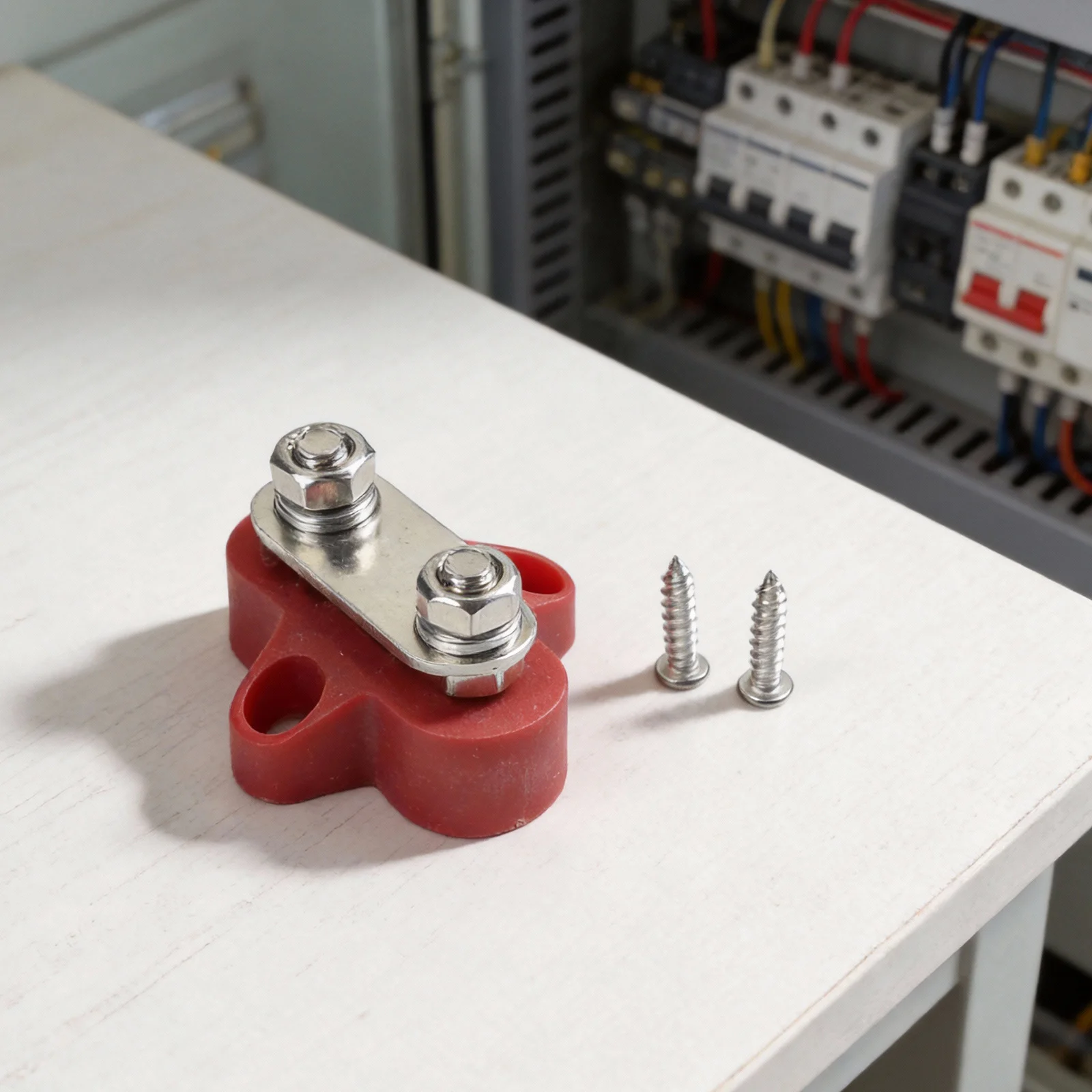 Dual Bolt Busbar Terminal Block for 12 48V Battery Connections in For Cars RVs For Caravans Trailers and Marine Applications