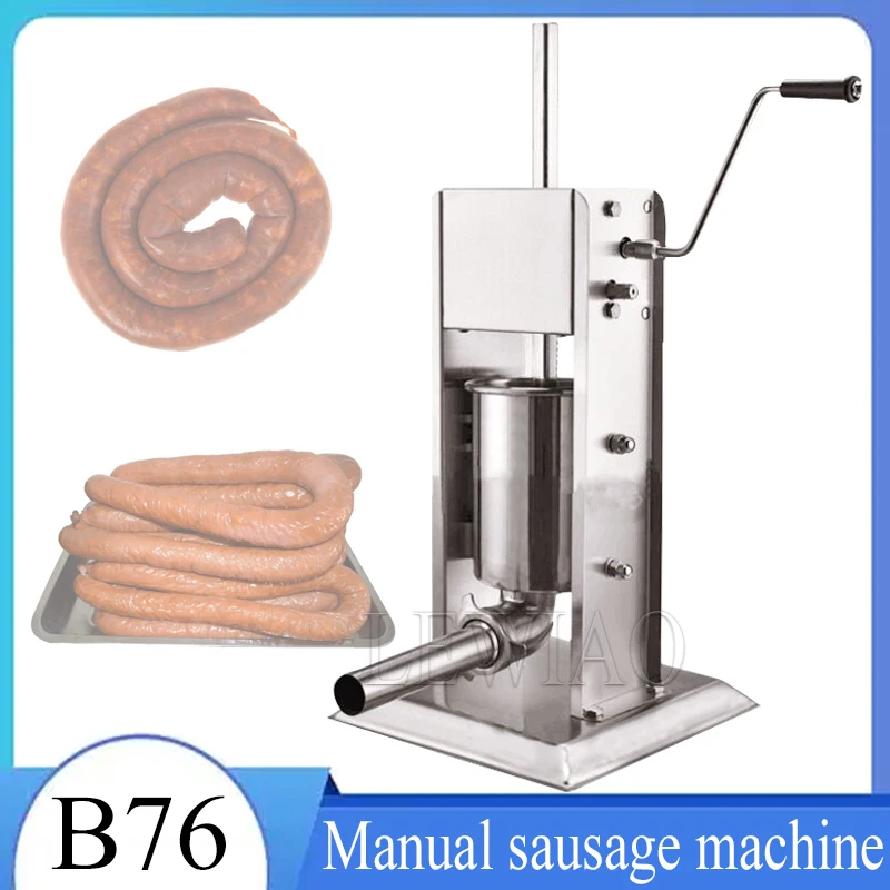 

Stainless Steel 7L Household Commercial Meat Extruder Mince Sausage Filling Machine Maker Manual Enema Machine