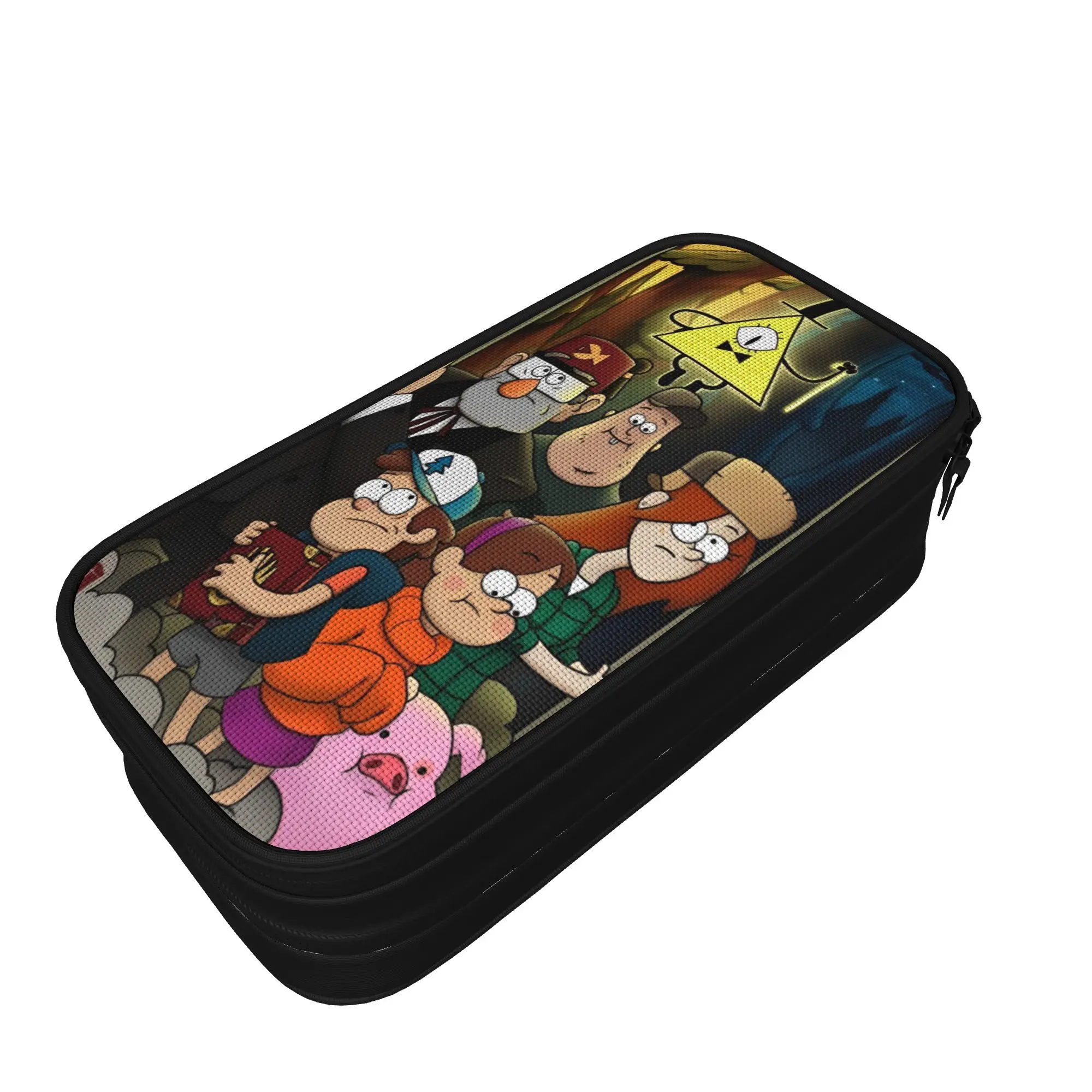 G-Gravity Falls Pencil Case Characters Girls Boys Kawaii Pencil Pouch Graphic School Pencil Cases Stationery Birthday Gift
