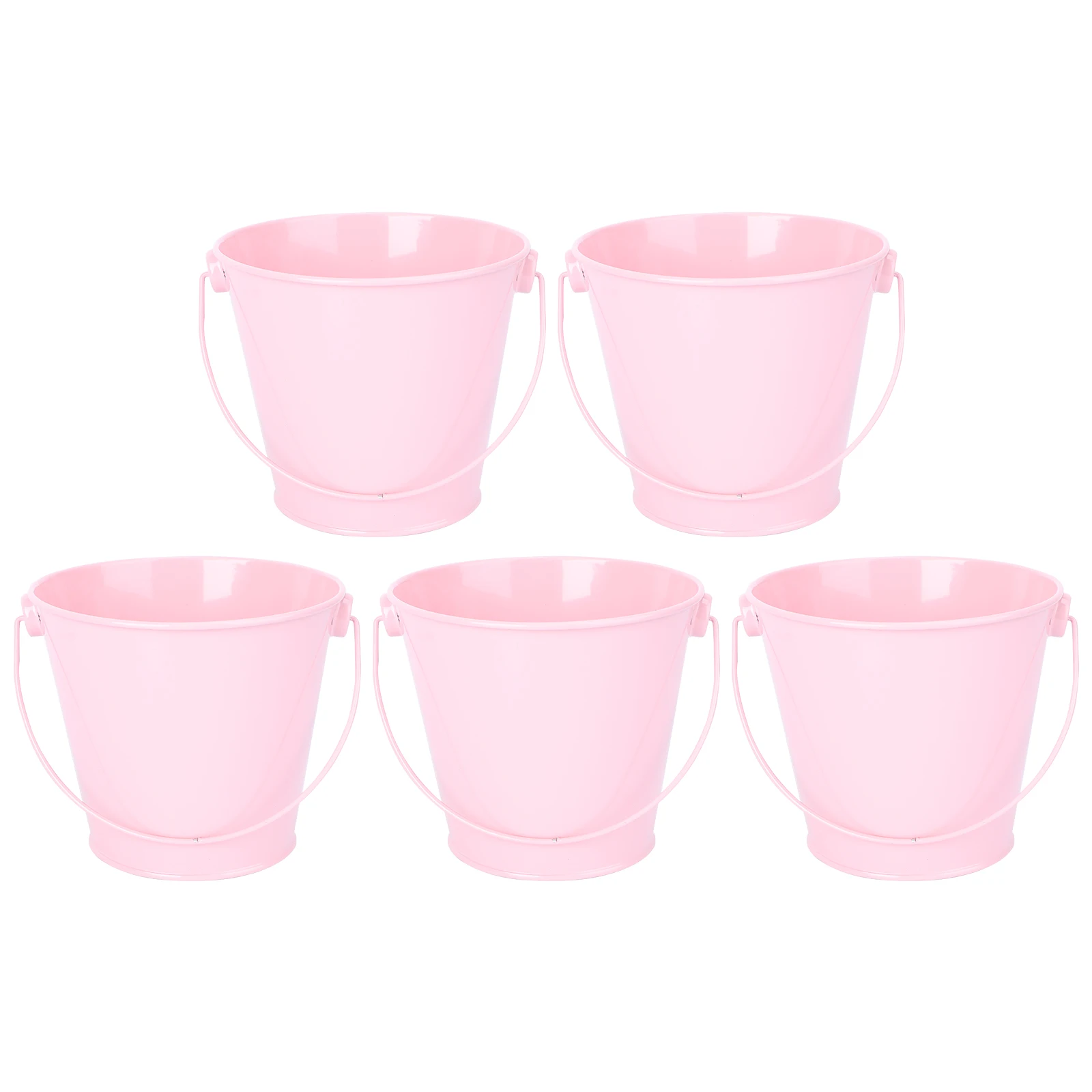 

5pcs Mini Tinplate Flower Pots Simple Sturdy Wedding Bucket Decor Indoor Plant Herb Storage Container Garden Supplies Mini Iron