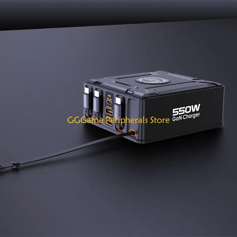 U55B Small 550W USB C Chargers Station 7 Port Fast Charging for Laptop Phone Tablet