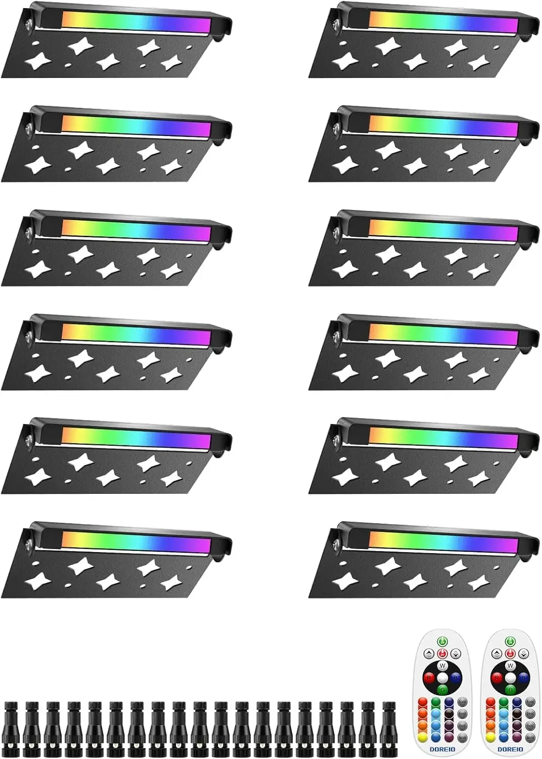 

5 Вт RGB стопорные настенные светильники 7-дюймовое светодиодное освещение, меняющее цвет, низковольтные ландшафтные фонари, 12 В, ступенчатые светильники