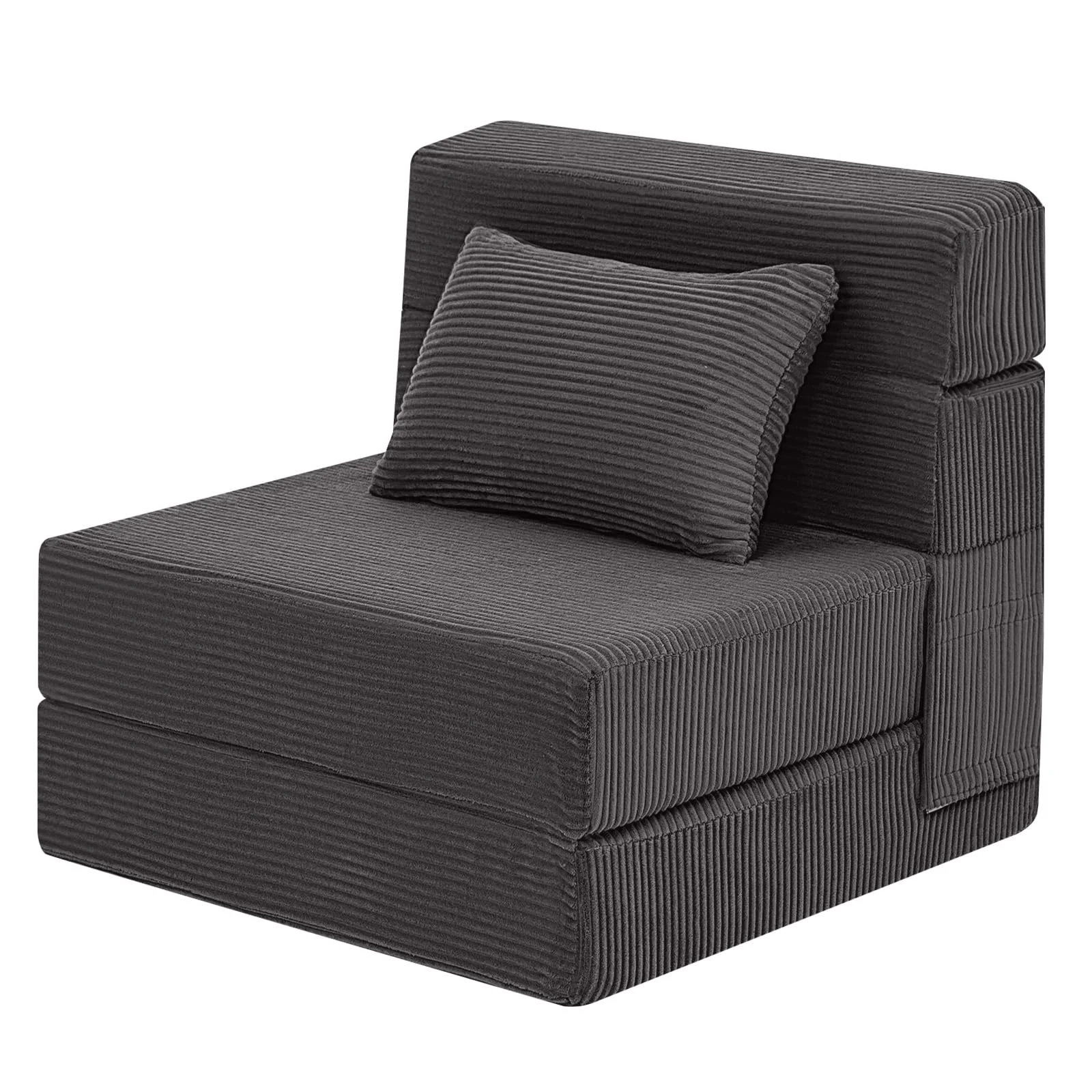 Single Extendable Reclining Folding Sofa Bed Fabric Anti-Scratch Removable Washable Cover Eco-Friendly Sleeper Living Room Hotel