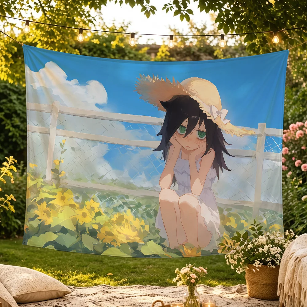 Anime Kuroki Tomoko W-WataMote Flagge Raumdekoration Wandbehang Ästhetische Schlafzimmer-Werbefläche – Detail 8