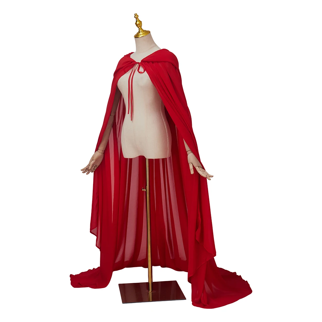 Manto de veludo de Halloween do adulto, capa encapuzada, traje medieval, bruxa, wicca, vampiro, vestido inteiro, casaco, manto vermelho, cosplay, bricolage