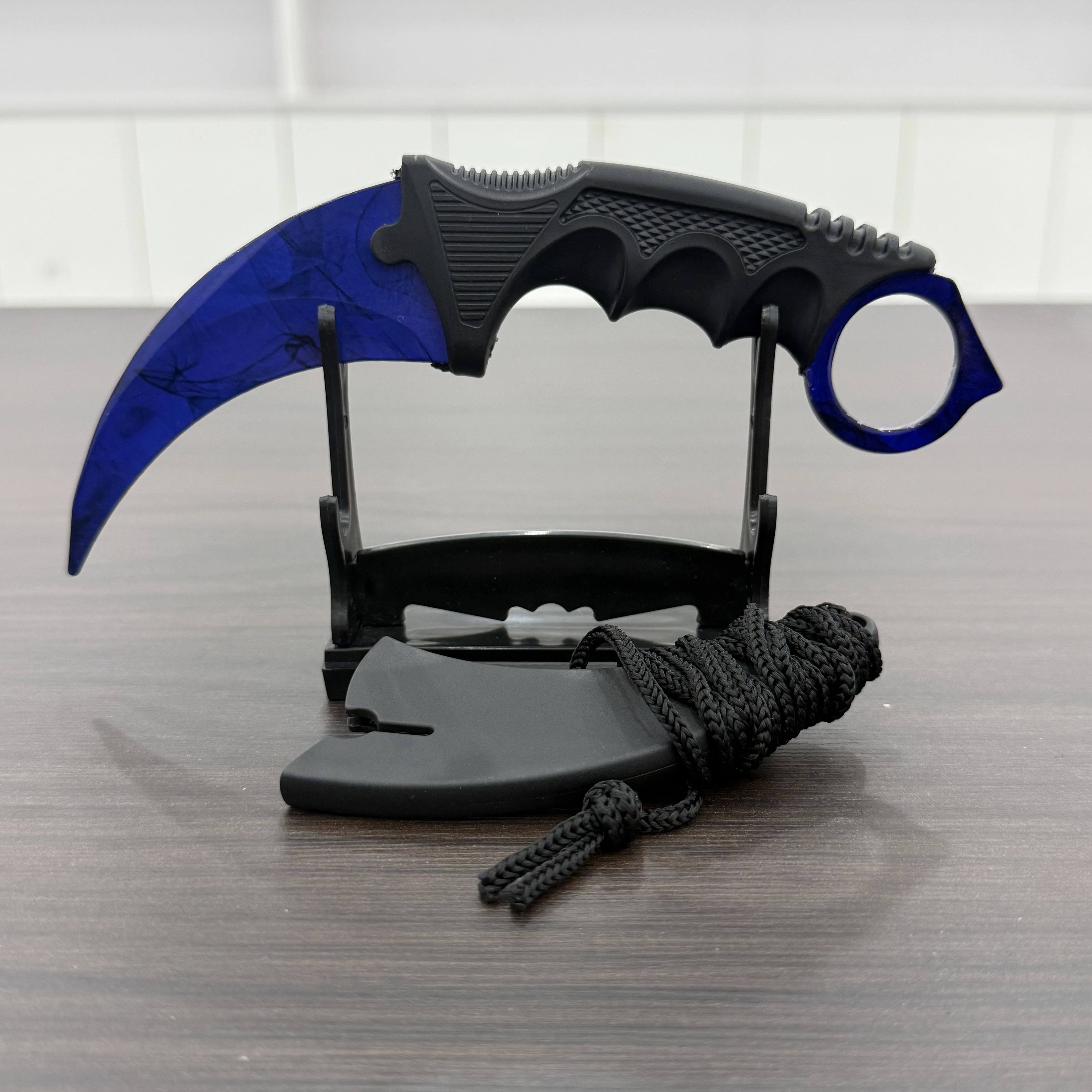 18.8cm Sakura Claw Knife Metal Model Collectible Desk Ornaments Lightning Karambit Cosplay Prop Home Decoration Boys Knife Safe