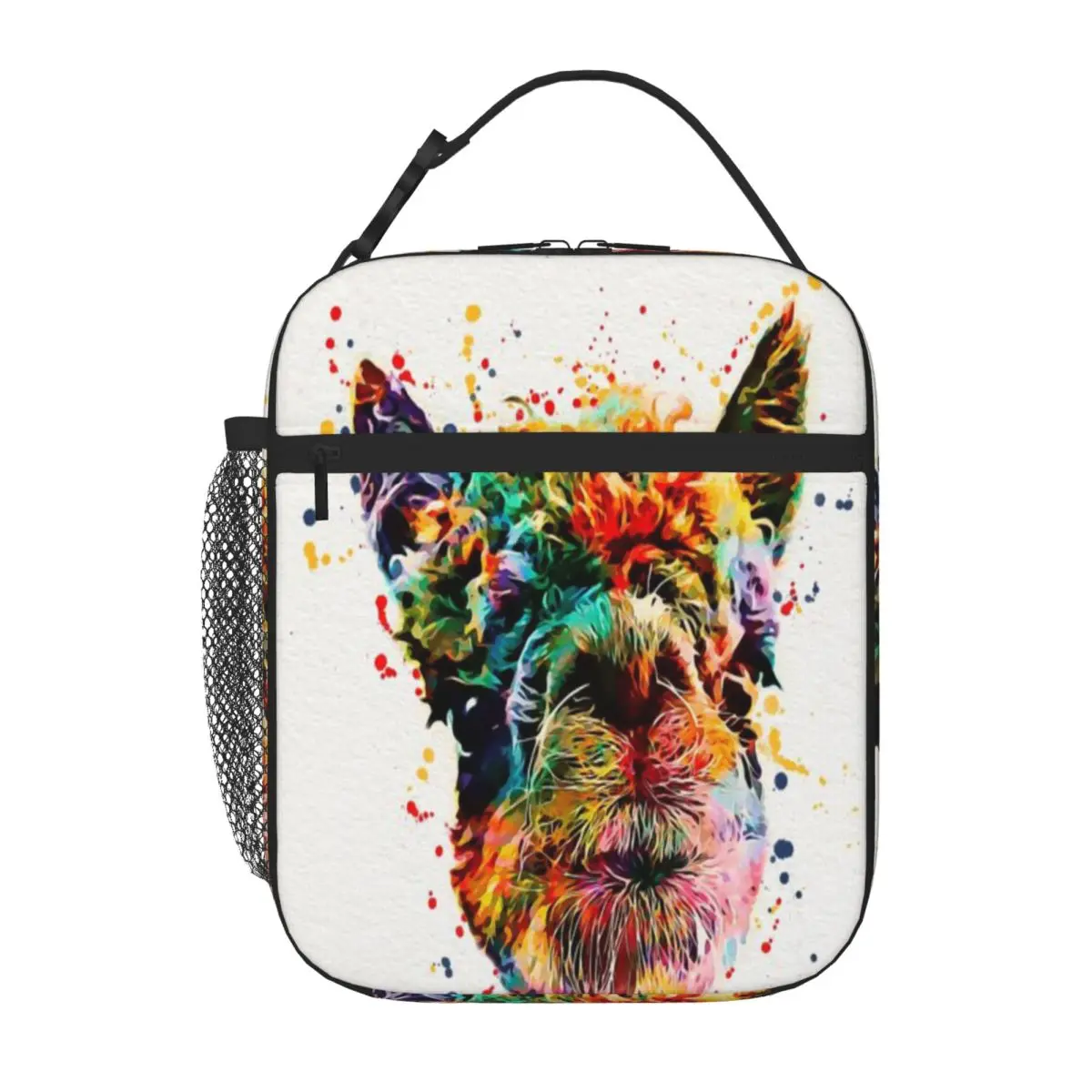Bestselling Llama Watercolor Art Work Alpaca Rugged Lunch Handbag Children Outing Snack Bag