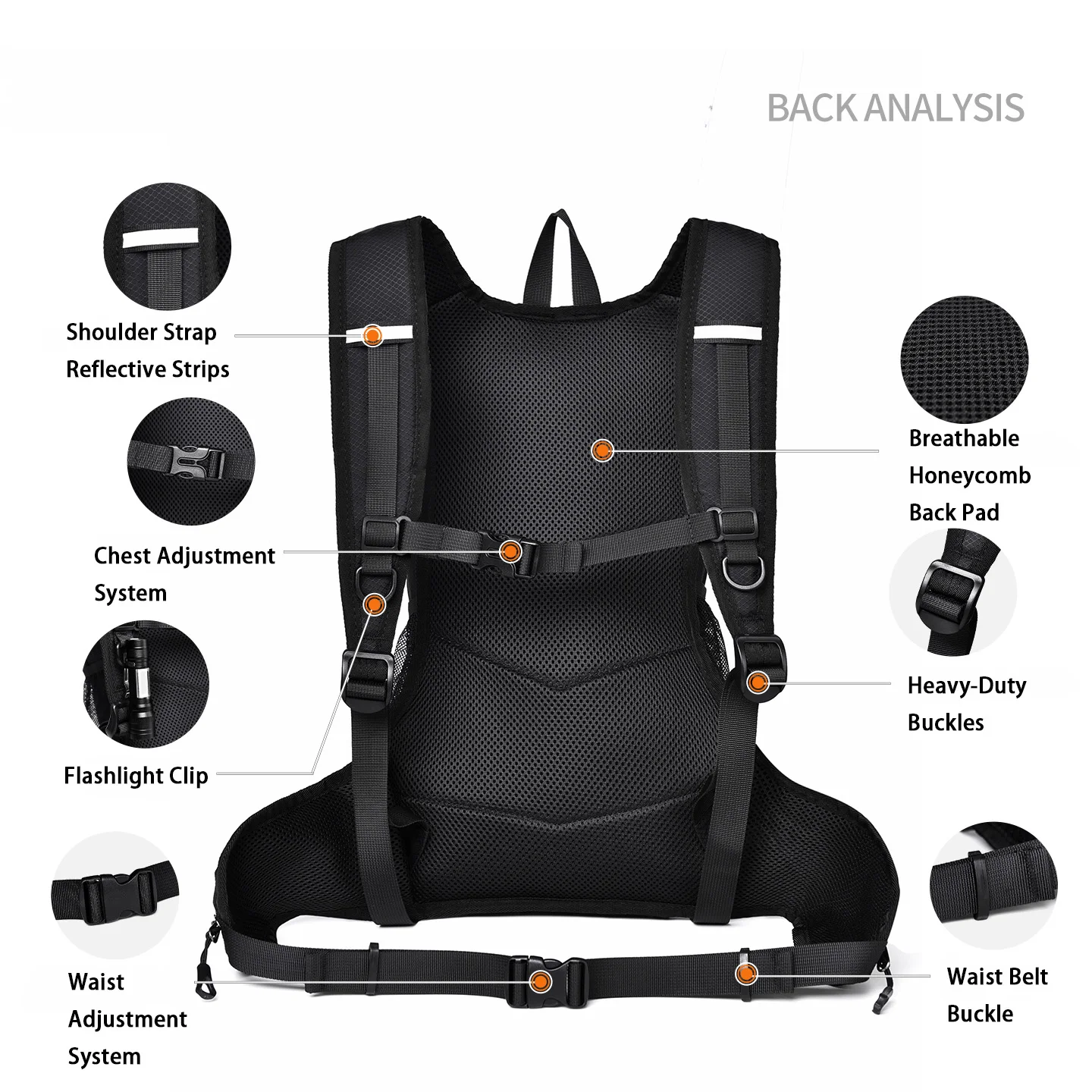 Leichter multifunktionaler Outdoor-Rucksack für Männer und Frauen, robuster Fahrradrucksack mit großer Kapazität, wasserabweisendes Wandern