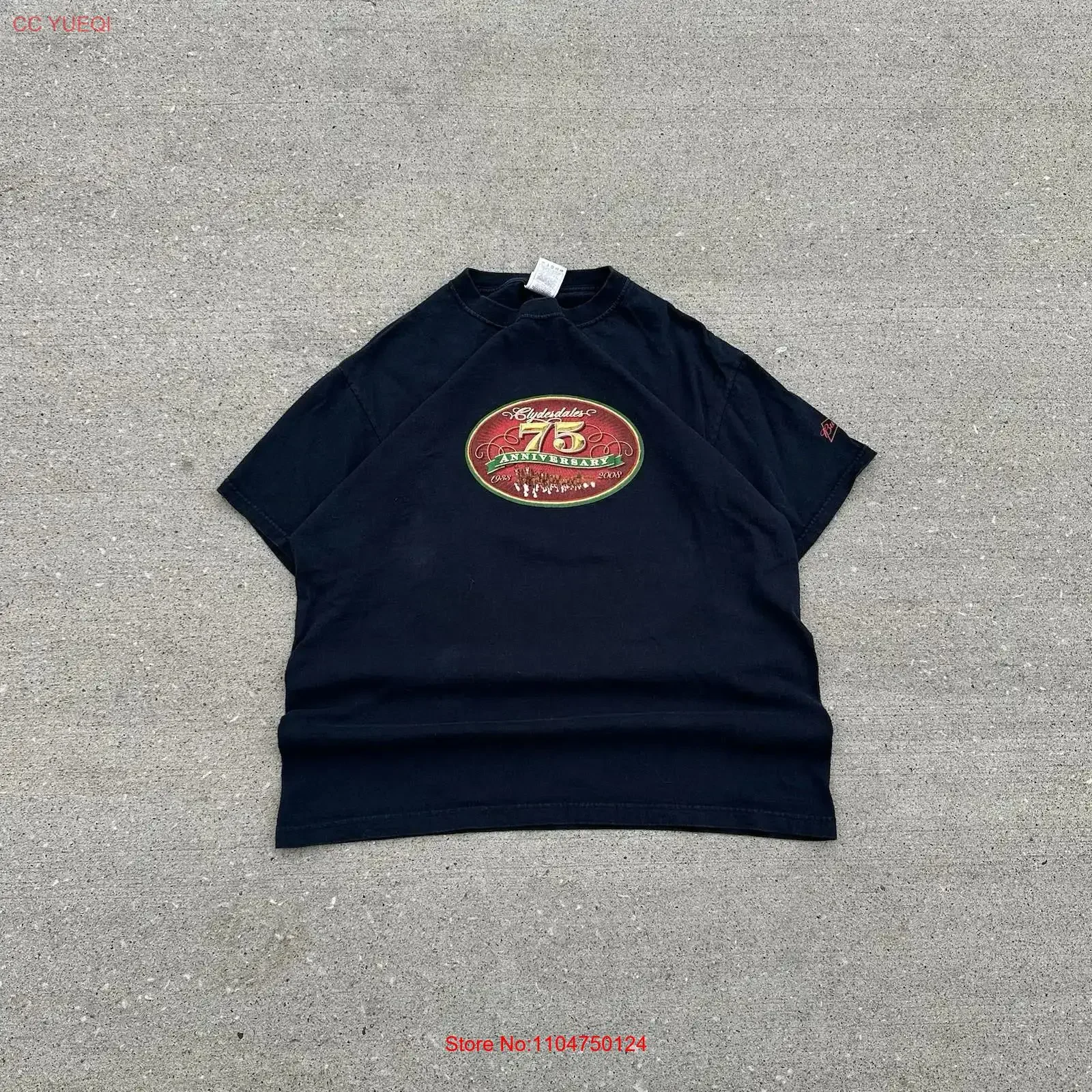Clysdale 75th Anniversary Budweiser 2008 Beer T Shirt Men s Size Large vintage Washed Top For Everyday Wear Comfortable