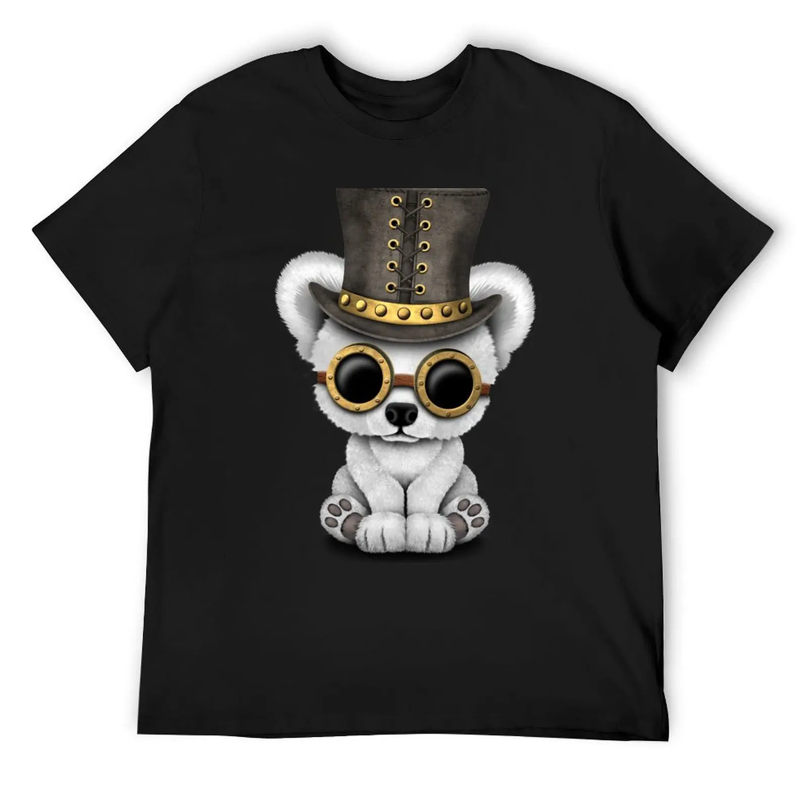 

Steampunk Baby Polar Bear T-Shirt quick-drying shirts graphic blanks cute clothes Men's t shirts