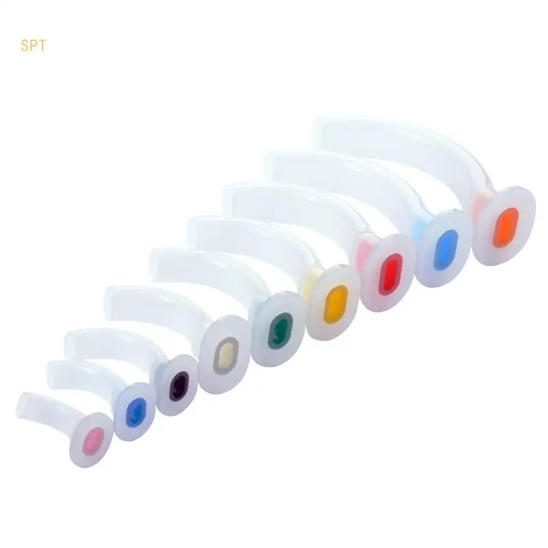 9Pc First Aid Guide Airway Gas Tube for Air Coded Guedel Airway Tube 714F