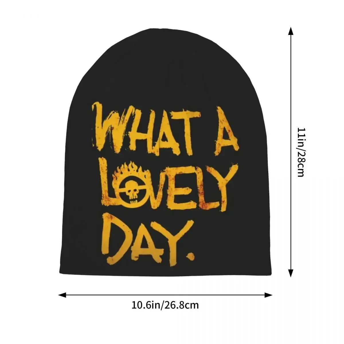 Mad Max Fury Road What A Lovely Day Warm Knitted Cap Fashion Bonnet Hat Autumn Winter Outdoor Beanies Hats for Men Women Adult