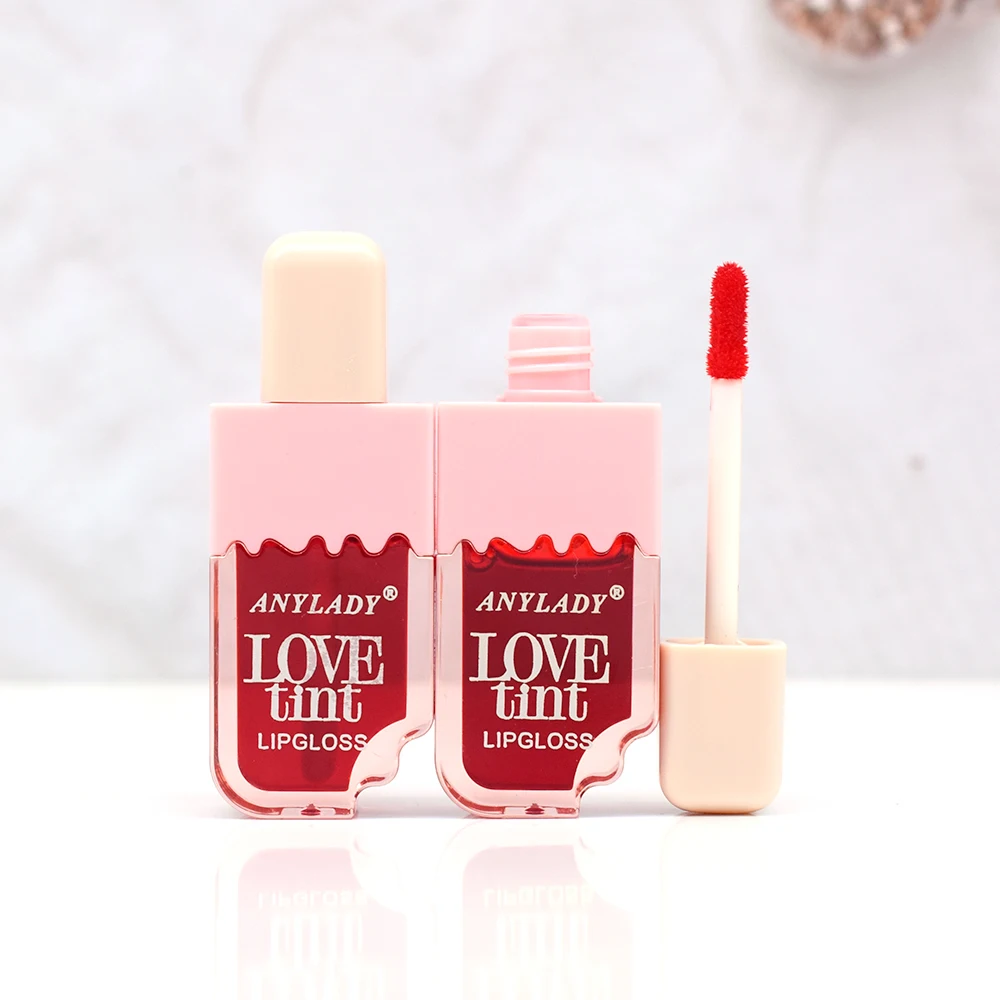 24Pcs Cute Ice Cream Lip Tint Liquid Lip Stick Vivid Color Non-Stick Waterproof Longlasting Lip Gloss Women Lips Makeup