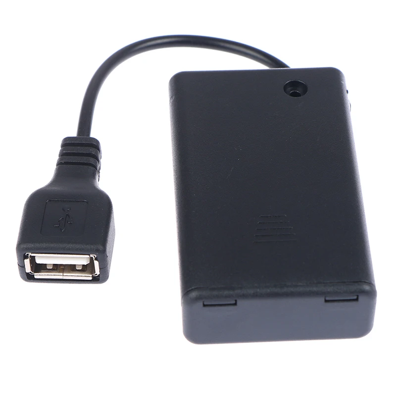 Imagem -05 - Suporte de Bateria Portátil Mini aa Aaa Storage Box Case Fonte de Alimentação Usb Caixa de Bateria para 5050 3528 2835 Led Strip Light 1pc
