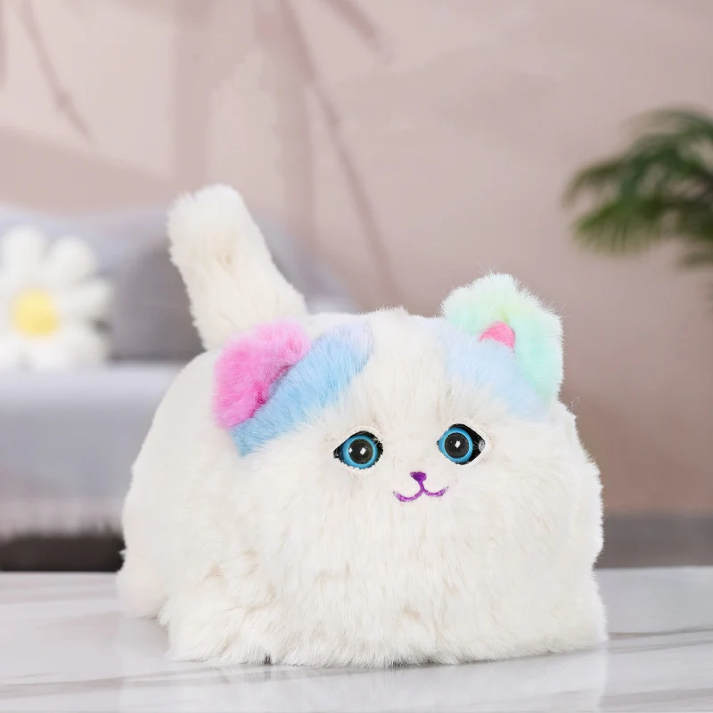 Cartoon Cute Plush Electric Cuddle Cat Toy Creative Simulation Cat Learn To Talk Wag Your Tail Blink Your Eyes Plush Doll Toys