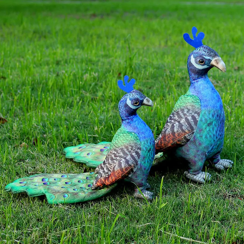 

Realistic Cute Peacock Plush Toy Simulated Blue Crowned Peacock Plushies Dolls Stuffed Animals Anime Soft Kids Toys Home Decor