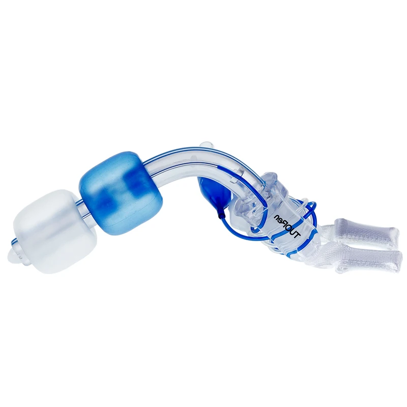 Double-capsule tracheostomy intubation, disposable medical tracheostomy catheter, and double balloon are used alternately