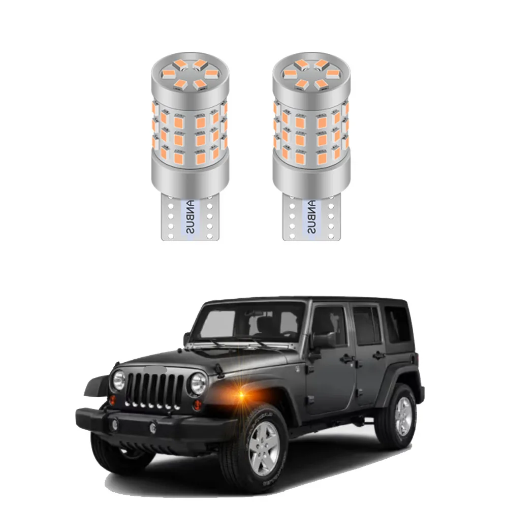 

2Pcs LED Front Side Marker Light For Jeep Wrangler 1997-2017 Car LED Accessories Canbus