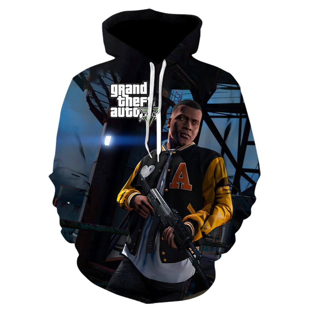 2020 New 3D Print Grand Theft Auto Game Gta 4/5 Printed Hoodies Men Women Children Cool Hooded Sweatshirt Boy Girl Kids Pullover