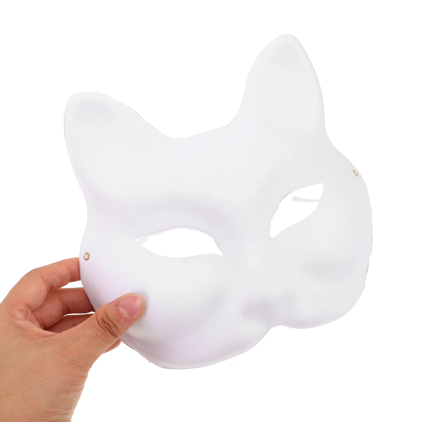 

10Pcs Blank White Fox Mask DIY Paper Pulp Animal Face Mask Unpainted Fox Costume Halloween Cosplay Animal Costume Masks
