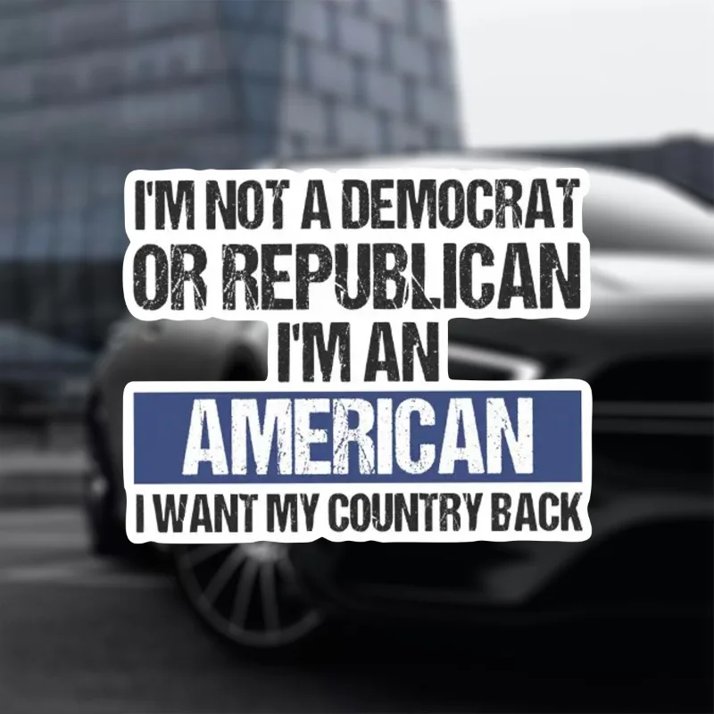 

1 шт., водонепроницаемые виниловые наклейки «I'm An American Car»