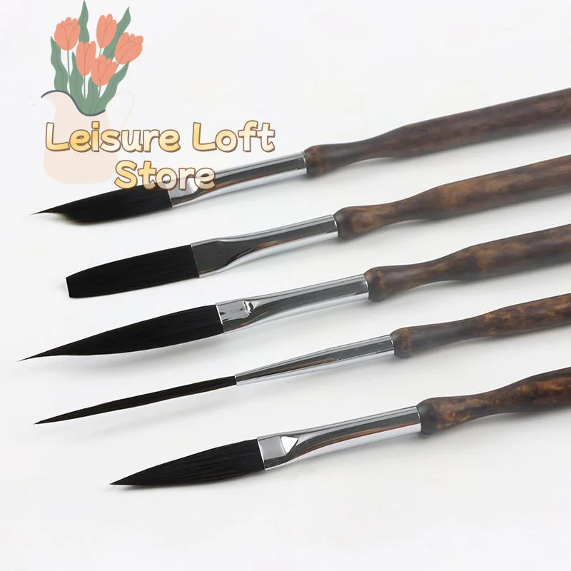 Watercolor Oil Paint Detail Brush High Performance Portable Fine Artist Painting Brushes for Miniatures Crafts