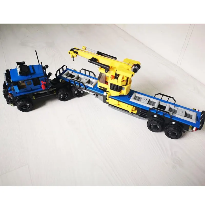 349 pièces MOC- 216882   Camion de piste d'aventure tout-terrain (double cab), ensembles de blocs de construction, modèle de véhicule de ville, jouets DIY pour enfants garçons