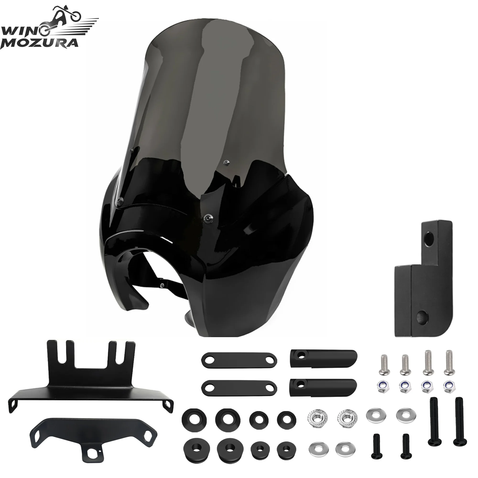 Carenado frontal ahumado CBC Cali TSport para estilo Club de motocicleta para harley Dyna Street Bob t-sport FXR