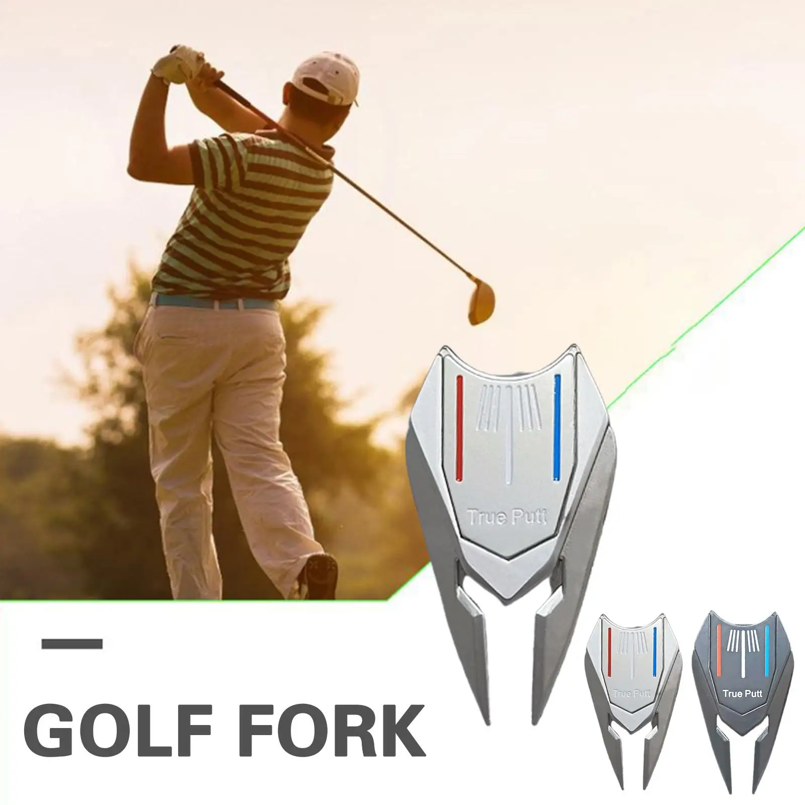 1PCS True Putt Tool & Marker New Golf Putter Accessory Fork Golf Tool Golf Aid Alignment Ball Equipment Marker Golf D2E4