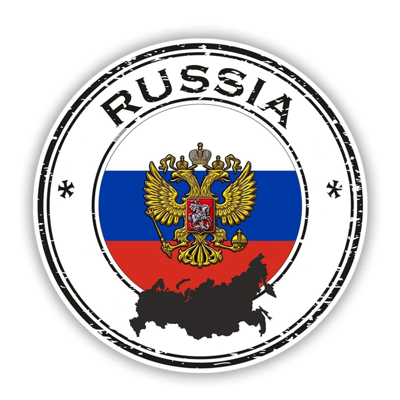 

CK21196# Russia Seal Sticker Round Flag for Car Truck Van Laptop Book Fridge Guitar Motorcycle Helmet ToolBox Door PC Boat