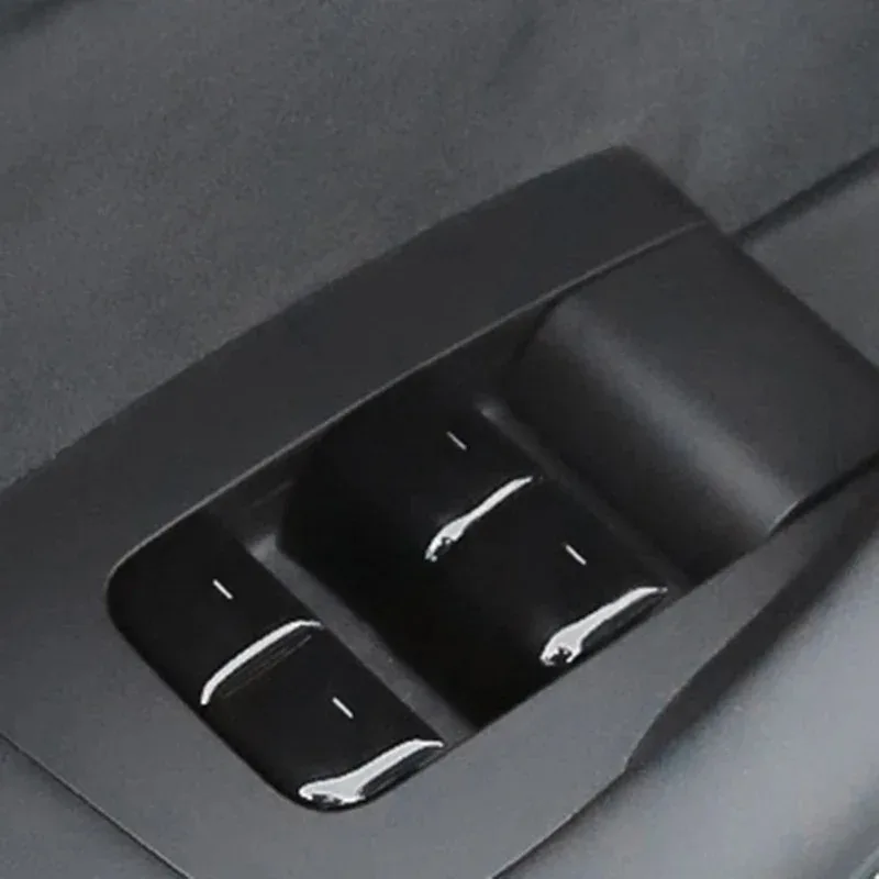 ل تسلا نموذج 3 نموذج Y 2017-2023 11 قطعة نافذة السيارة التبديل زر لاصقة تزيين زر الباب ملصق الملحقات الداخلية