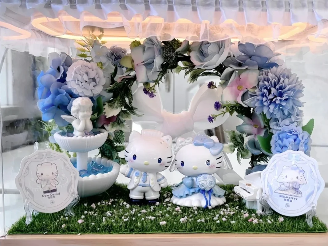 

Toptoy романтическая свадебная серия слепая коробка Hellokitty Kuromi свадебный подарок на день Святого Валентина модная кукла подарок на день рождения