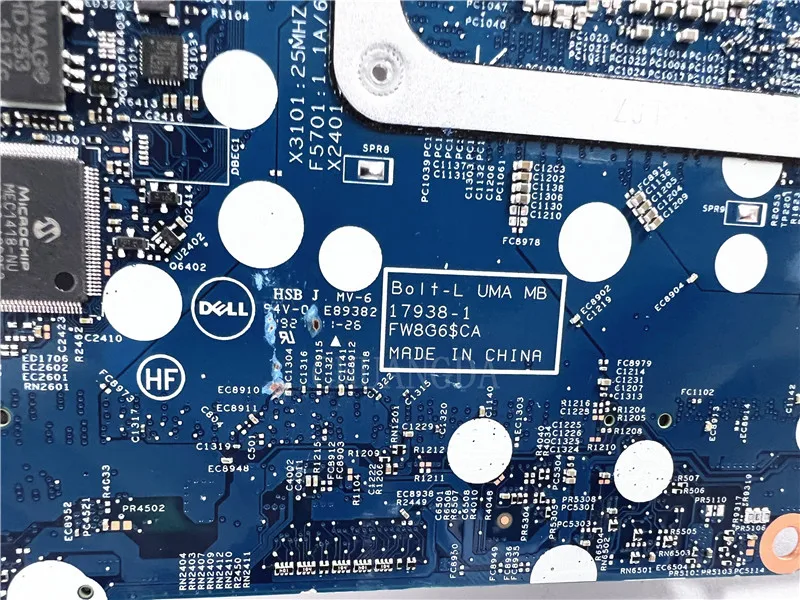 17938-1 For Dell Latitude 3400 3500 Laptop Motherboard with i3-8145U I5-8265U CPU0K3FRD 0X7J0V 100% Fully