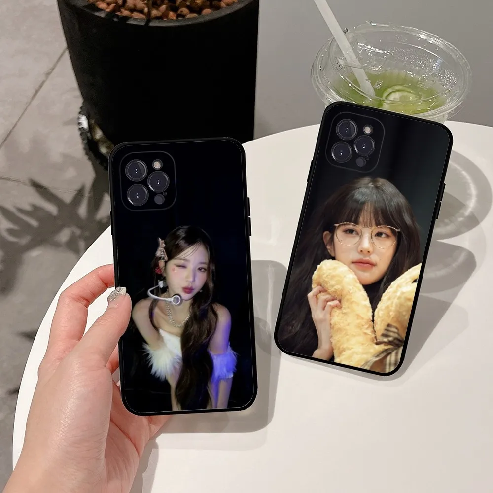 Kpop Jang Won-young Phone Case Phone Case For Apple iPhone 15,14,13,12,11,XS,XR,X,8,7,Pro,Max,Plus,mini Silicone Black Cover