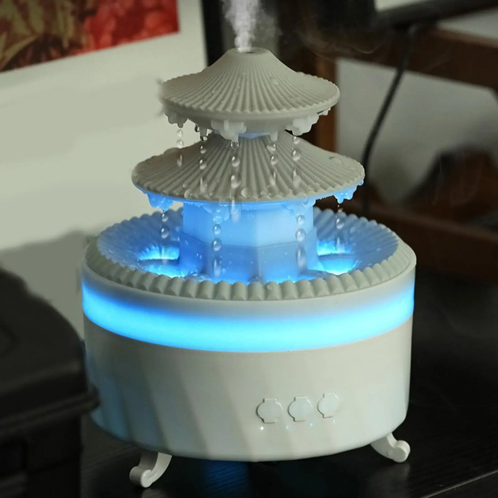 Raindrop Humidifier Essential Oil Humidifier for Tabletop Bedside Table Home