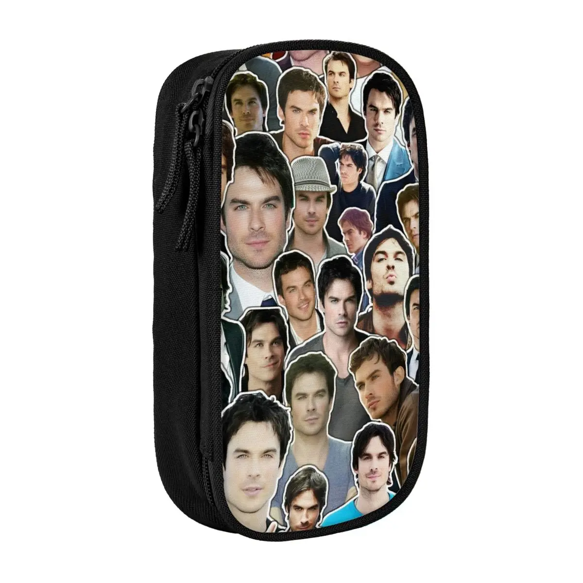 Damon Salvatore Pencil Case The Vampire Diaries Pencil Pouch Pen Box for Student Bag School Supplies Zipper Stationery