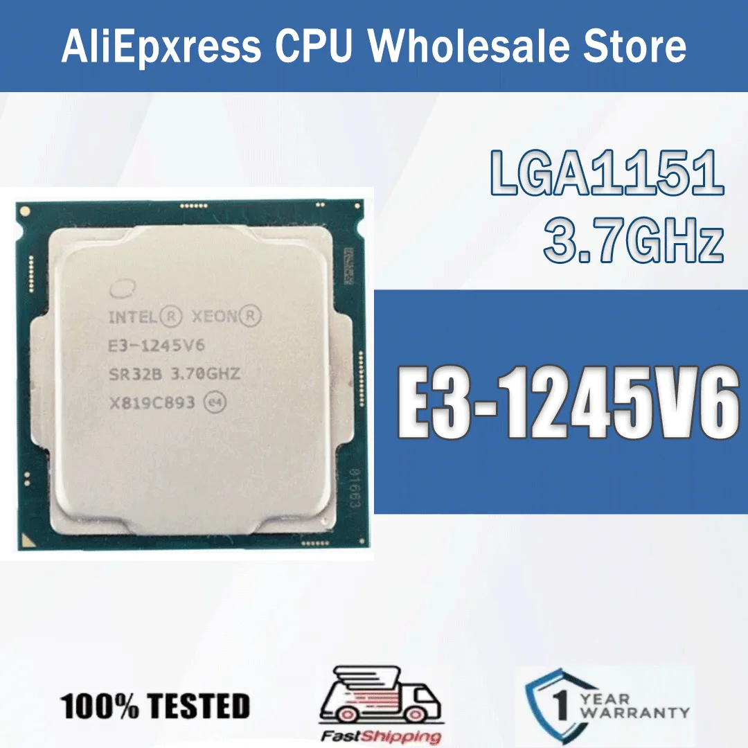 Intel Xeon E3-1245V6 3.7GHz Quad-Core 8M 73W 14NM E3 1245 V6