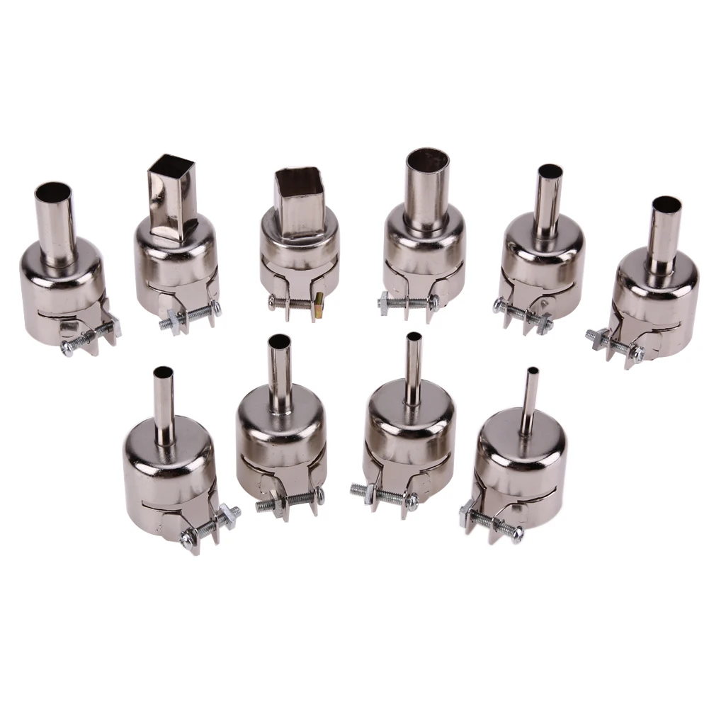 

10Pcs Heat Gun Nozzles Solder Kit Set for 850 Hot Air Soldering Station